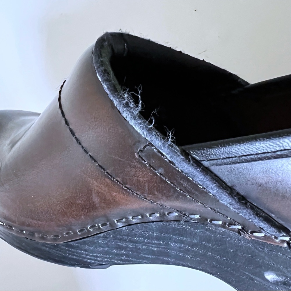 Dansko Brown Leather Clogs Comfort Casual Career Professional Orthopedic SZ 38 - Picture 13 of 15